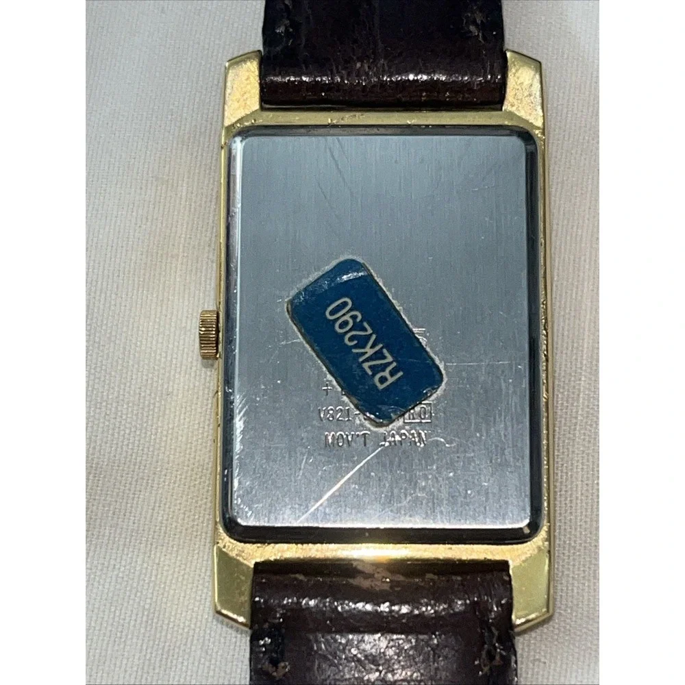 Disney Mickey Mouse Lorus Watch Leather Band Works! Tested Needs Battery VTG‎